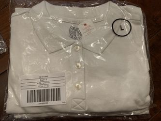 Gymbore White And Navy Polo Shirt Long Sleeve 