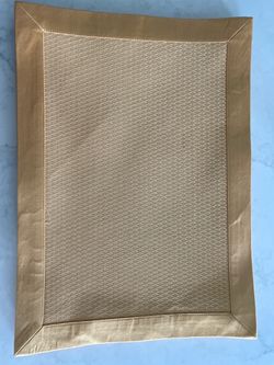 Gold Quilted Fabric Placemat - set of 8