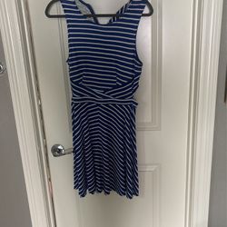 Blue Stripe Dress Size m
