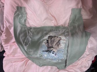 Baby Yoda Crop Top Sweatshirt
