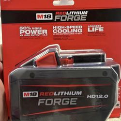 12.0 Milwaukee M18 RedLithium Battery FORGE HD 