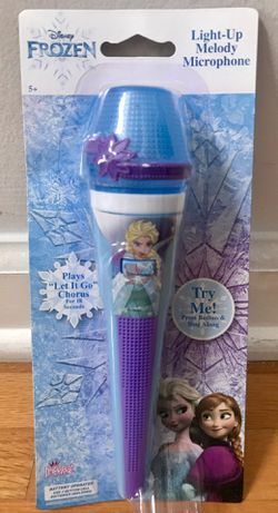 Frozen Elsa Light Up Microphone, Plays Let It Go, Brand NEW! Porch Pickup or Can Ship!