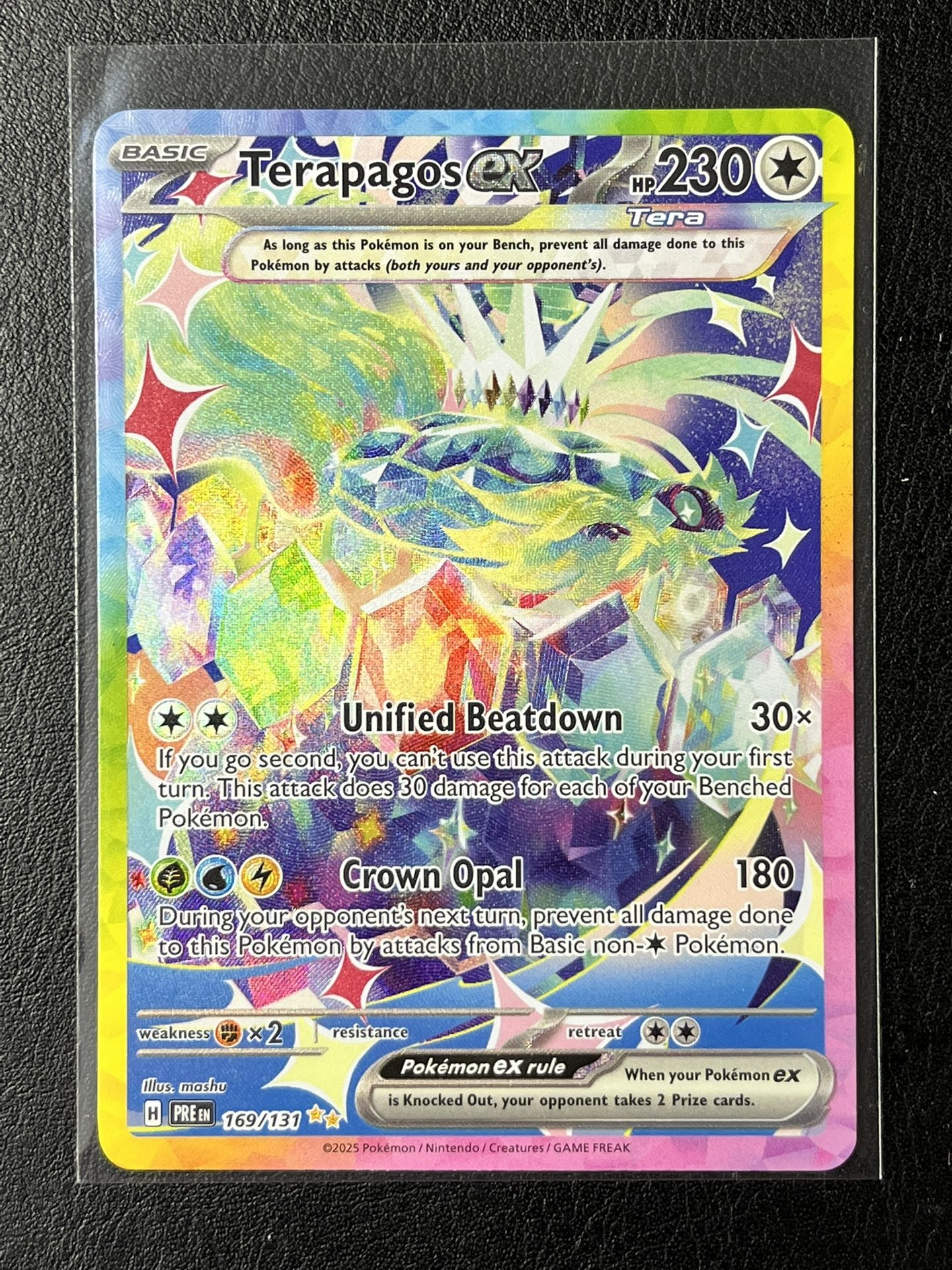 Pokémon Terapagos EX – Prismatic Evolution 169/131 – Raw Pack Fresh