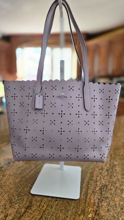 Coach New York Perforated Leather Tote Bag