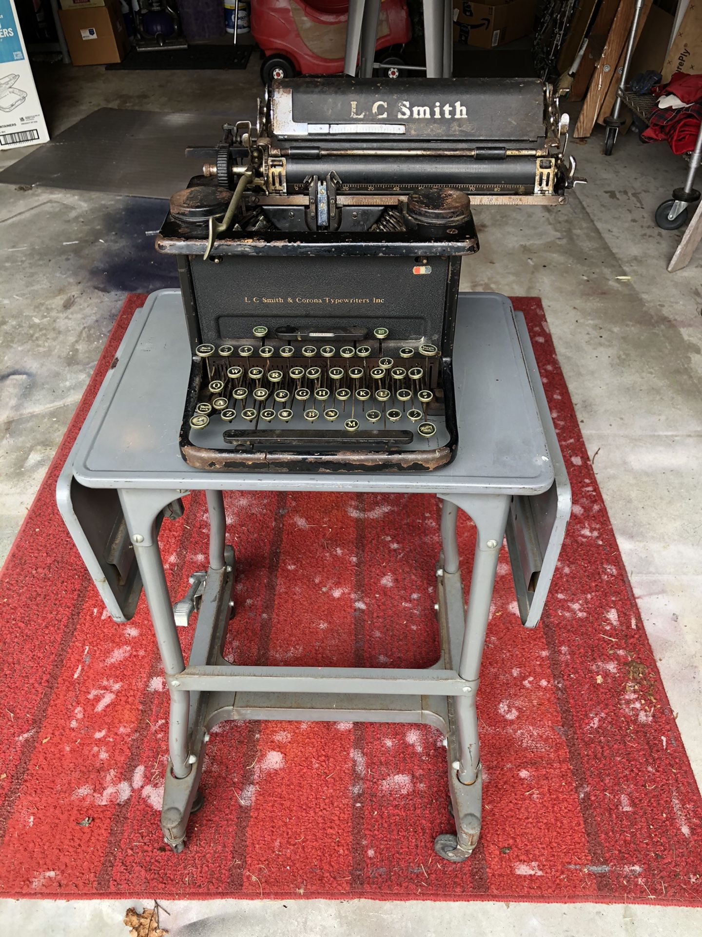 Vintage Typewriter & Table