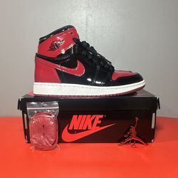 Size 5 (GS) - Jordan 1 Retro OG High Patent Bred
