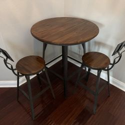 World Market Pub Table with 2 Stools