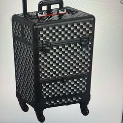 Yaheetech Rolling Makeup Train Case With Wheels 