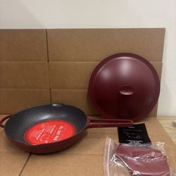 New Red 11” Cast Aluminum All Day Pan