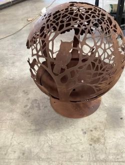 Laser Cut Sphere Fire Pit