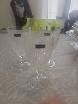 Set of 3 marquis 7 inch Waterford crystal tea glasses 🥂