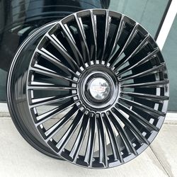 A Set(4) 24” 24x10 6x139.7 Gloss Black Wheels Fit Cadillac Escalade All