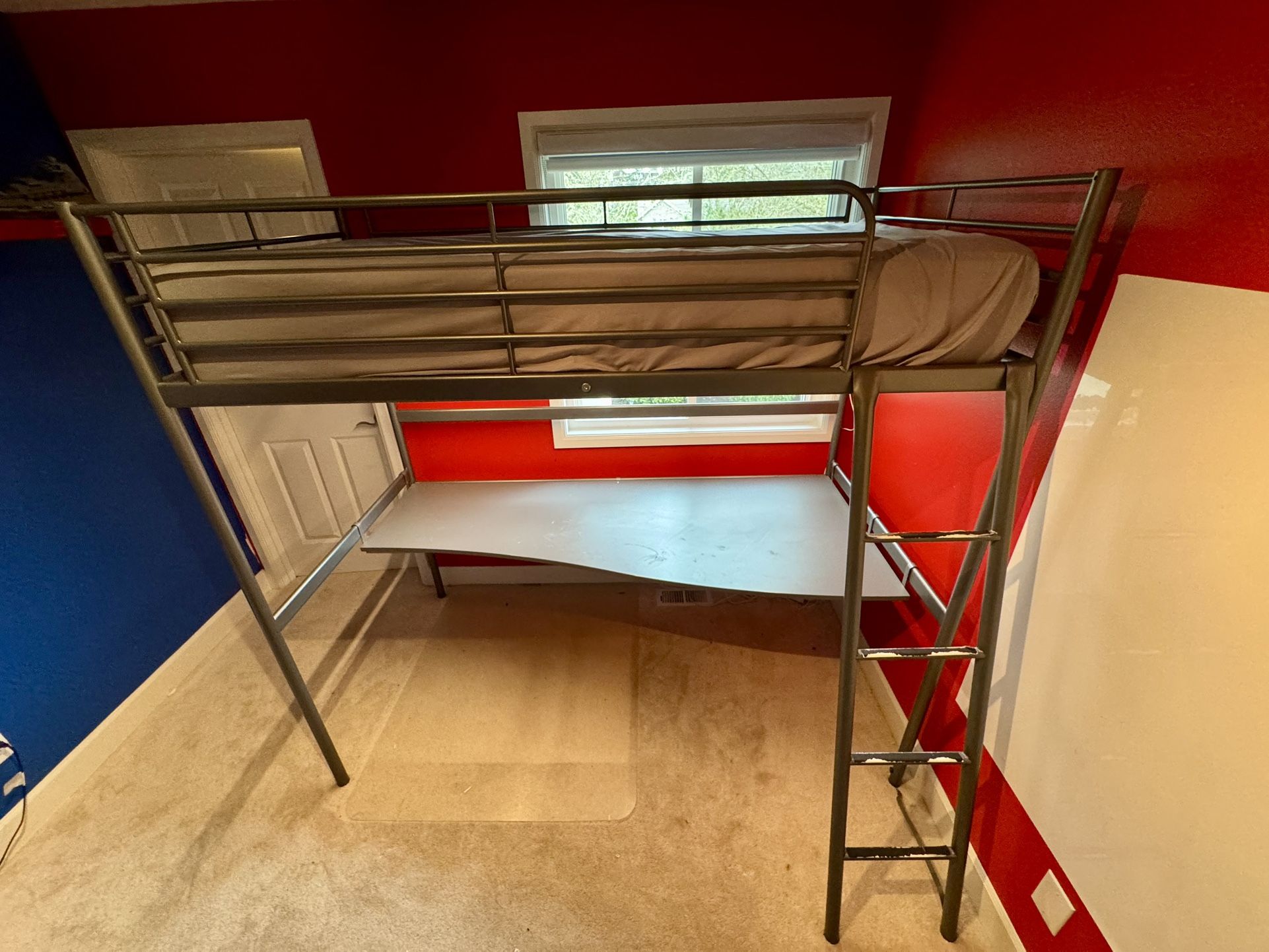 Mattress And Twin Loft Bed And Desk