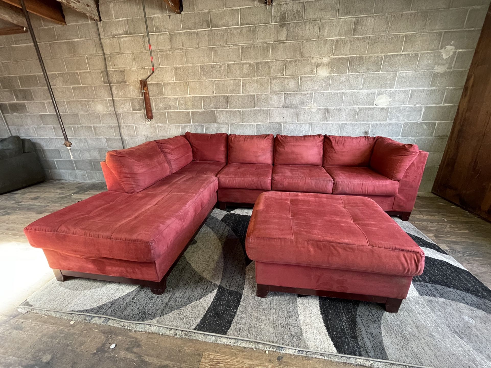 Red Sectional Couch “WE DELIVER”