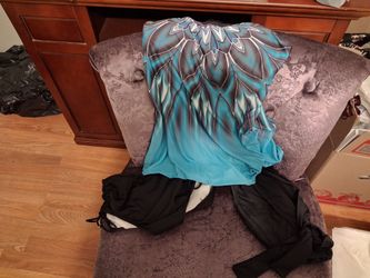 Swim suits, wrap cover, poncho cover-up.