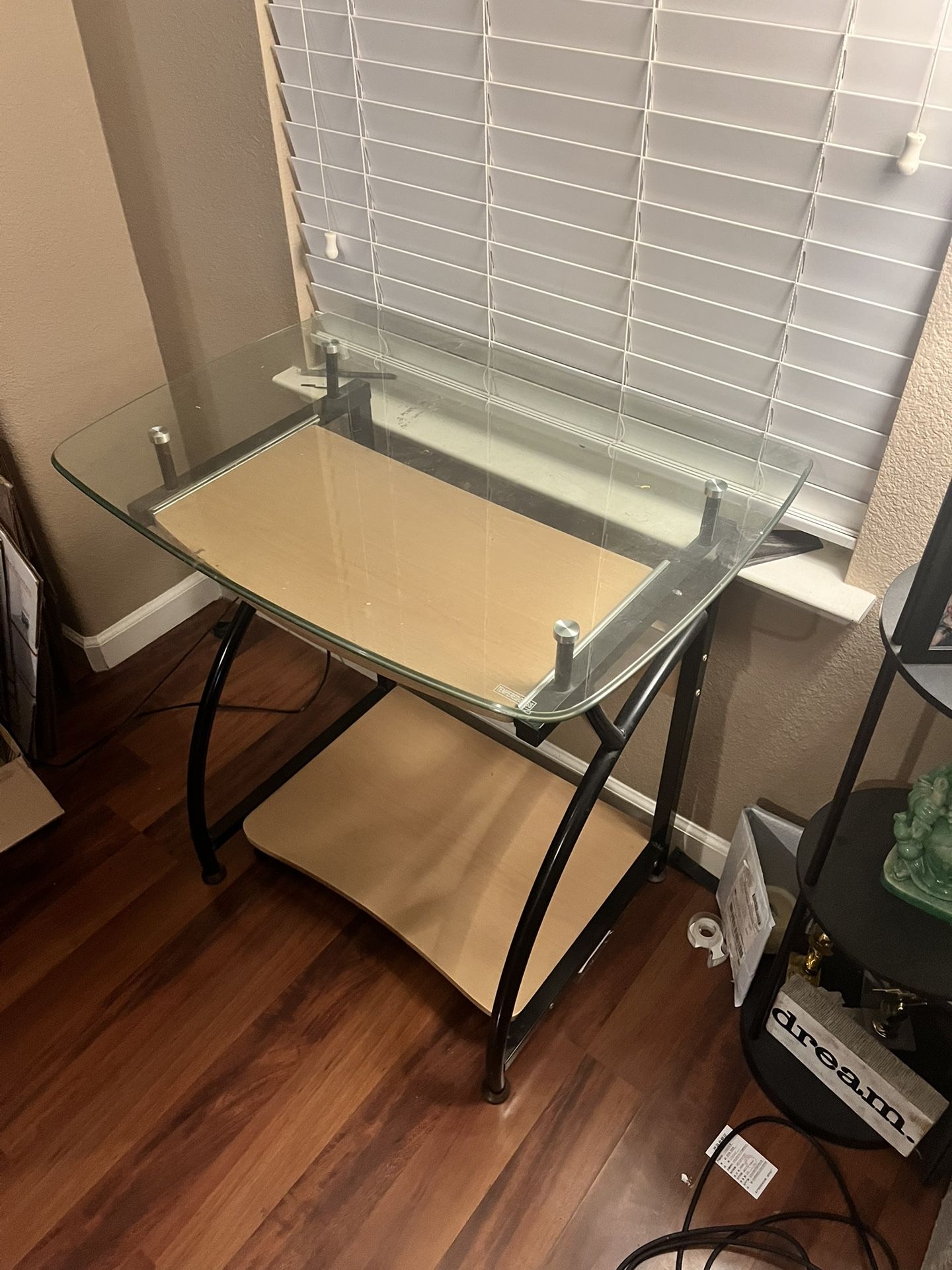 Glass Desk With Chair