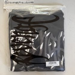 Revenge Dove Distressed Treated Hoodie Black/White