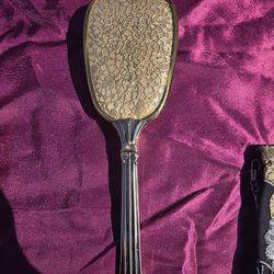 Vintage Vanity Floral Pattern Hair Brush