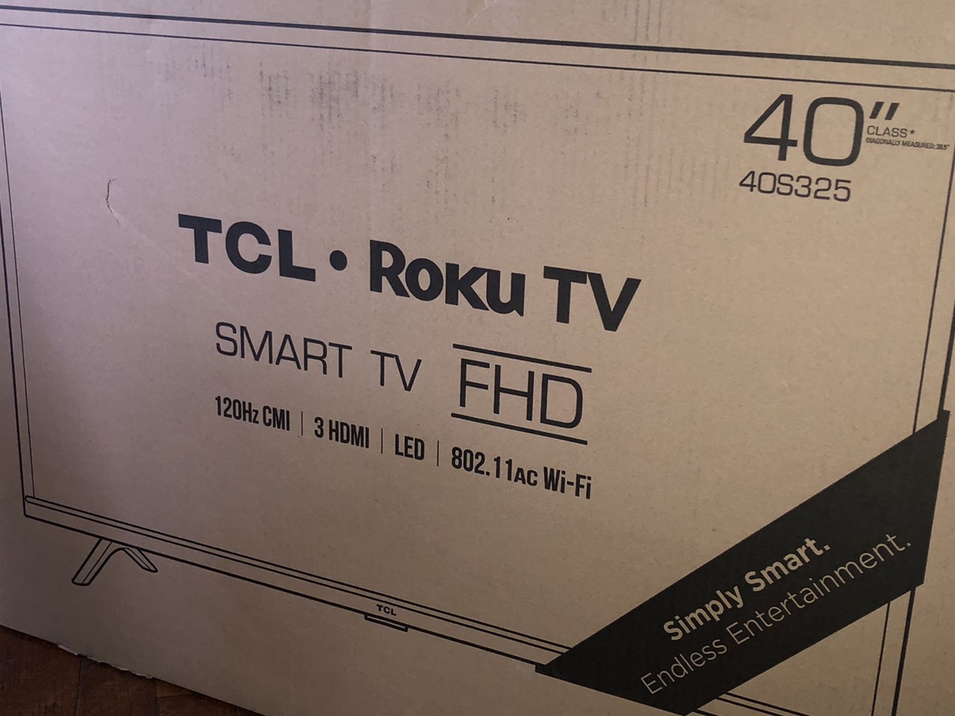 40” TCL Roku TV