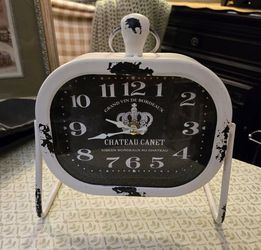 Distressed Grand Vin De Bordeaux Clock 