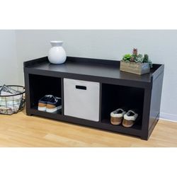3-Cube Storage Bench – Espresso | 1 for $40 or 2 for $60!