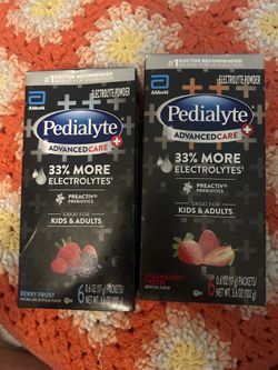 This is Pedialyte AdvancedCare Plus electrolyte powder