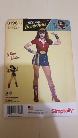 Simplicity costume pattern sizes 14-22