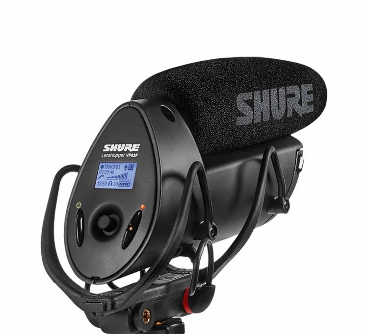 Shure VP83F LensHopper Camera Mount Condenser Microphone with Integrated Flash Recording