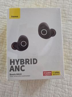 Baseus Bowie MA10 True Wireless Earphones, featuring Hybrid Active Noise Cancellation