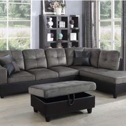 New Sectional And Ottoman 