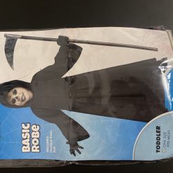 Black Grim Reaper Robe Toddler Costume 