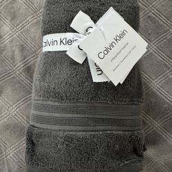 Calvin Klein 2 Plece Hand Towel Set grey