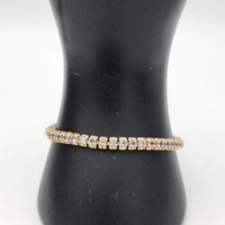 10kt Gold & Tanzanite Bracelet 13.8G 7"