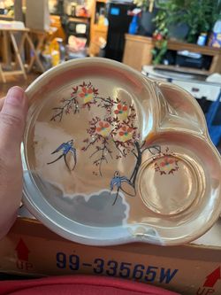 Vintage Japanese Lusterware Snack Plate