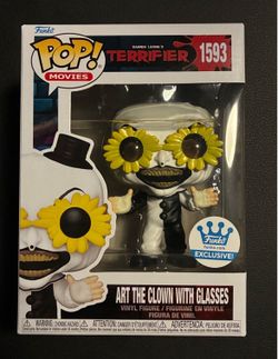 ART THE CLOWN WITH GLASSES Terrifier Funko Pop! Movies Funko Exclusive