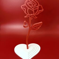 3D Decorative Rose Sculpture