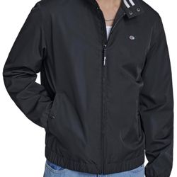 Champion Mens Classic Lightweight Bomber Jacket Black Water Resistant Large