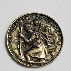 Antique "St. Christopher Protect Us" Coin