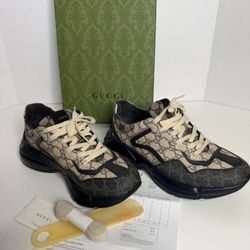 Gucci Rhyton-style / chunky low-top sneaker Size11