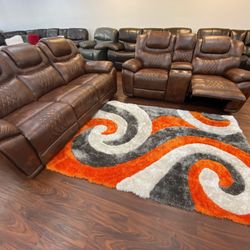 NEW COMFY SANTIAGO RECLINING SOFA LOVESEAT CHAIR SET ON SALE $1599! EASY FINANCING 💰 SAME DAY DELIVERY 🚚 