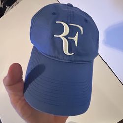 RARE Roger Federer Nike Blue Cap Hat RF Tennis Legend