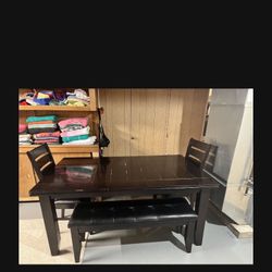 Table And Bench Chairs