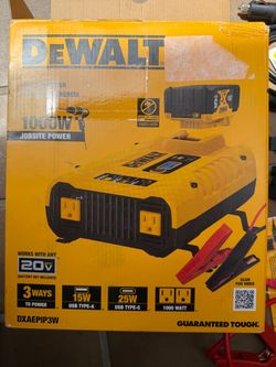 DEWALT 3-Way 1000-Watt Power Inverter Compatible with 20-Volt XR 5 AH Lithium-Ion Battery (Not Included) - DXAEPIP3W