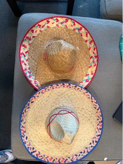2 Mexican Sombrero Hats