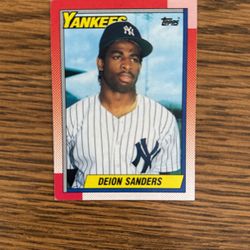 Deion Sanders Baseball Card !
