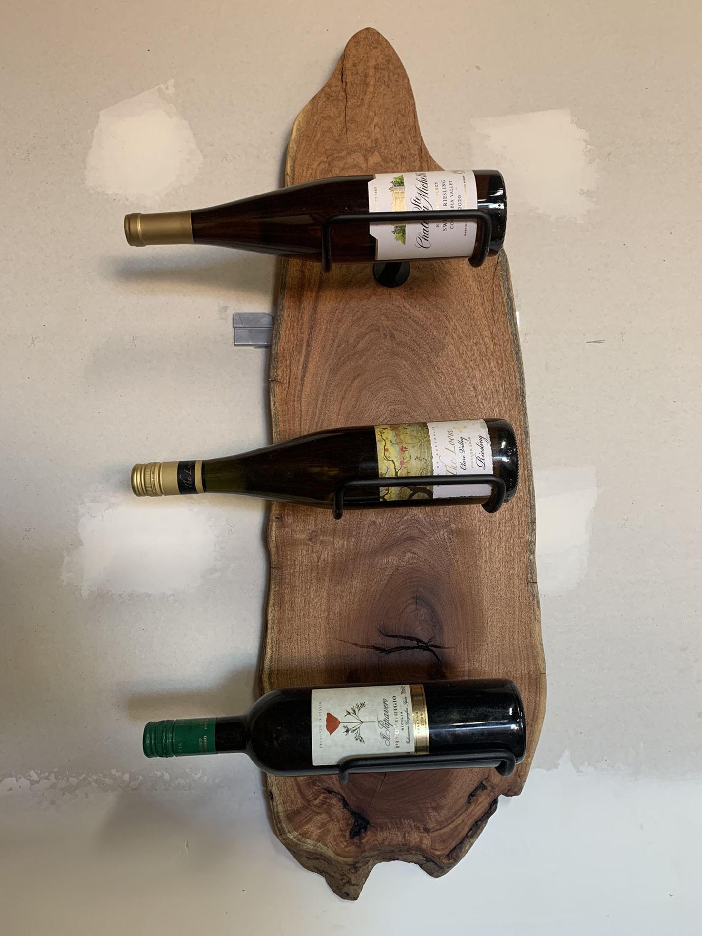 Live edge wine racks cutting boards