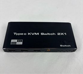 2-Port 8K USB-C KVM Switch 100W PD Dual Monitor Input HDMI 2.1 DP 1.4 For Sale $21.00 NEW IN BOX