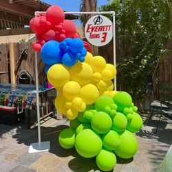 Balloon Backdrop and Sign 