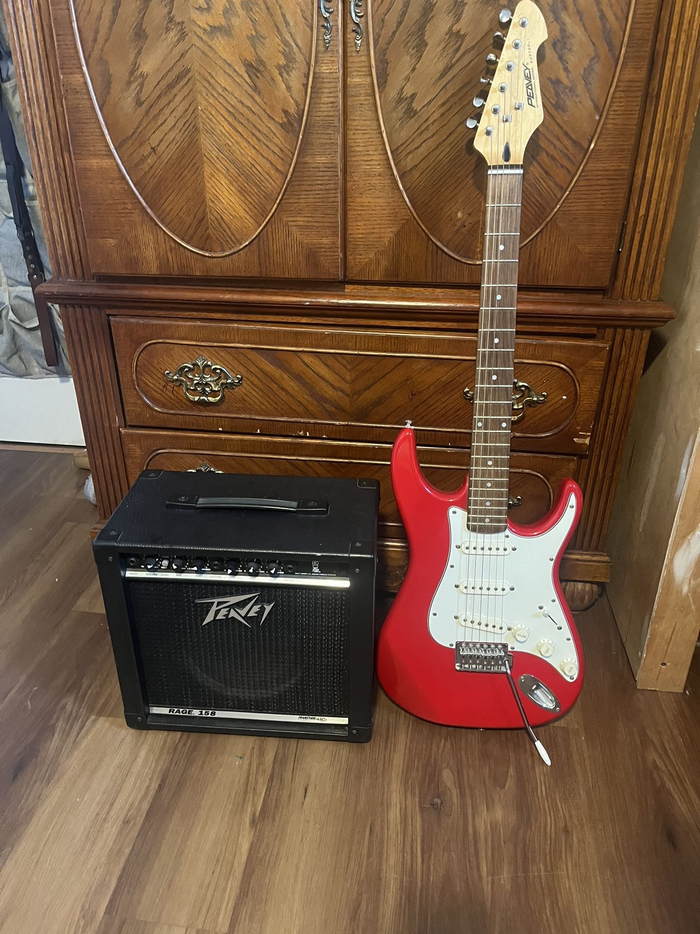 peavey raptor red and peavy rage 158 amp.
