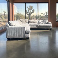 3PC Beige Sectional Couch Free Delivery 🚚